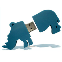 USB Flash Drive Bentuk Hewan Badak 3D Custom Made 1GB 2GB 4GB 8GB 16GB