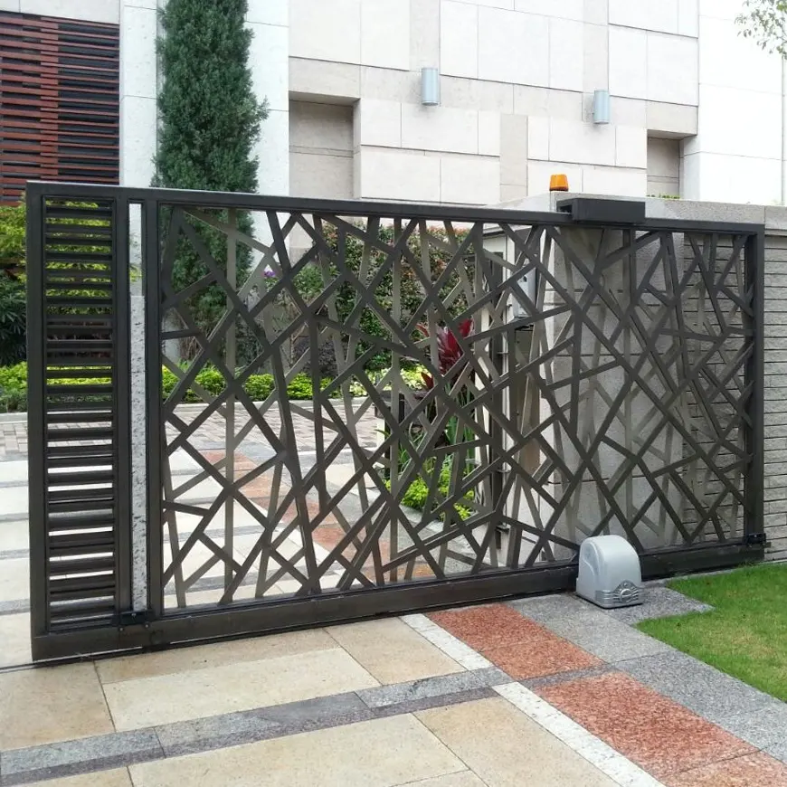 Moderna In Alluminio Scorrevole Cancello Principale Anteriore Porte Pivot Alluminio Giardino Porta di Ingresso di Prezzo per la villa