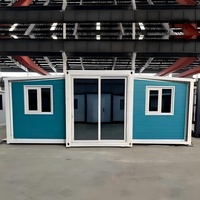 Maison conteneur pliable en acier moderne et extensible, villa préfabriquée 2-3 chambres pour usage commercial, disponible en 20 pieds