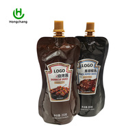 Pochette souple personnalisée avec bec verseur, imprimée en héliogravure, résistante à l'humidité, sans BPA, en PE, avec bouchon anti-fuite pour mayonnaise, liquides, sauces, pâtes, eau minérale