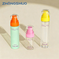 Flacon pulvérisateur à fine brume en plastique PET couleur personnalisée 50ml 100ml 120ml, emballage vide pour soins de la peau (tonique, essence, eau)