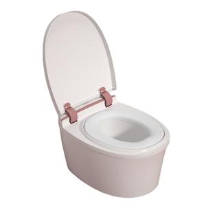 Asiento de entrenamiento para ir al baño para niños de Wanhua Town, material PP, diseño sólido para niños pequeños, con mango largo y limpiador incluido. - Product Image 4