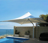 Pavillons et tentes architecturales en membrane PVDF pour extérieur, structure de toit en tissu tendu pour parcs, hôtels et piscines - Vente en gros