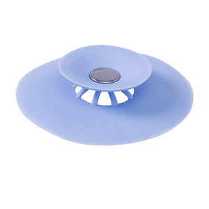 Couvre-drain en silicone à bouton-poussoir bleu, anti-odeur, filtre d'évier scellé pour cuisine, salle de bain, drain de sol - Product Image 5