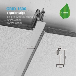 إطارات سقف عارضة على شكل شبكة T من Fut ، حزمة من البلاط الناعم ، ملحقات تثبيت الحائط ، مجموعة من أسقف الصوف المعدني - Product Image 3