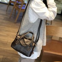 Tas Boston Vintage Logo Kustom Kulit Sapi Lapisan Atas untuk Wanita, Tas Selempang untuk Kerja, Bepergian, Belanja, dan Aktivitas Sehari-hari