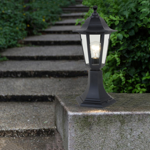 Lampes à induction <span class=keywords><strong>P614</strong></span> IP44 avec culot E27 en polypropylène et verre transparent, 230V/110V 60W, garantie 3 ans, pour piliers extérieurs et portails de jardin - Product Image 6