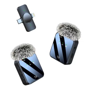 Micro không dây 3 trong 1, micro cài áo, thu âm video điện thoại di động, phỏng vấn, phát sóng, micro cài áo không dây - Product Image 1