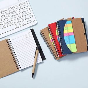 Custom Sticky Notes Set Logo Repositionable Kraft <b>Memo</b> <b>Pad</b> Combo With Pen Slot for Office Promotions - Product Image 3