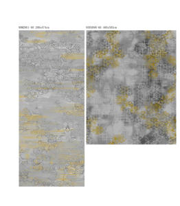Moquette Jacquard sur mesure pour hall d'hôtel, tissage plat, poils longs, 80% laine, motif Arabesque doré de luxe, ignifuge - Product Image 6