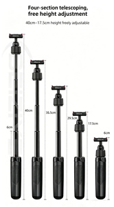 Perche à selfie extensible de 40 cm, trépied portable pour vlog, compatible avec DJI Osmo Nano/Action 6/5Pro/4/3 Insta 360 <span class=keywords><strong>X5</strong></span> Ace <span class=keywords><strong>Pro</strong></span> 2 - Product Image 6