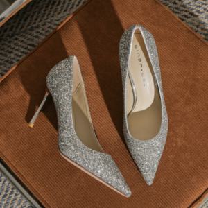 Sandalias de Tacón Alto con Correa en el Tobillo Blancas para Boda, Zapatos de Tacón de Aguja para Mujer, Elegantes y Modernos - Product Image 6