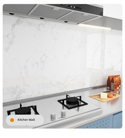Film autocollant en PVC marbré épaissi, résistant à l'huile, résistant à la chaleur, imperméable, pour la décoration des armoires de cuisine, des comptoirs et des cuisinières
