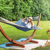 Hamac double matelassé CE 12 pieds avec barres de support et oreillers amovibles, idéal pour une utilisation en extérieur, sur la terrasse, dans la cour ou au bord de la piscine