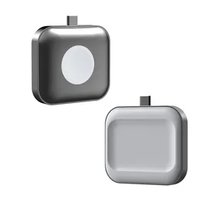 2 in 1 무선 충전기 패드 도크 스테이션 Airpods pro 및 Apple watch 시리즈 1 2 3 4 5 6 USB C 충전기