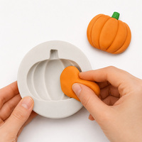 Moule en silicone citrouille d'Halloween pour fondant, qualité alimentaire, sans BPA, antiadhésif, compatible lave-vaisselle, outil professionnel de décoration de gâteaux DIY