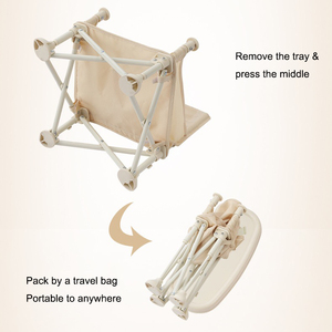 Crianças Viagem Booster Assento com Bandeja para Bebê Dobrável Cadeira Alta Portátil Cadeira de Jantar Do Bebê das Crianças Assento dobrável com Bandeja - Product Image 3