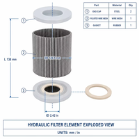 Nouveaux éléments de filtre à huile hydraulique 6005024611 P558896 SH62167, filtres pour machines de construction pour moteurs Claas