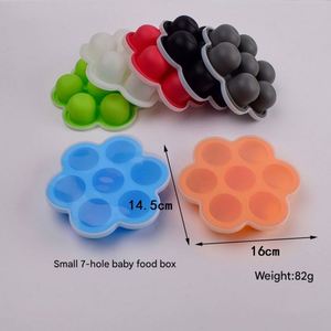 Bandeja de silicona multifunción con forma de corazón y arco de nieve, sin BPA, con tapa de fácil agarre, para alimentos de bebé, accesorios especiales para bolsas. - Product Image 5