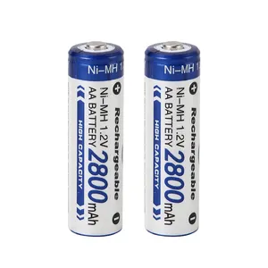 1.2V 2800毫安镍金属氢化物电池镍氢AA可充电圆柱形电池镍氢更换电池