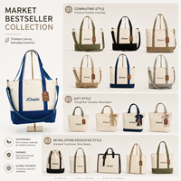 Sac fourre-tout en toile personnalisé avec logo brodé OEM, grande capacité, réutilisable, avec poignée en sangle de coton, commande en gros