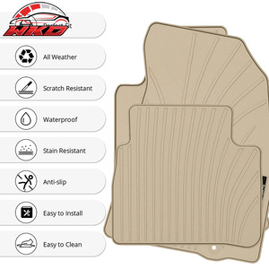 Tapis de sol de voiture en caoutchouc latex beige, sur mesure, 5 pièces, Style IKON, imperméables, adaptés à Nissan Altima 2013-2018 - Product Image 5