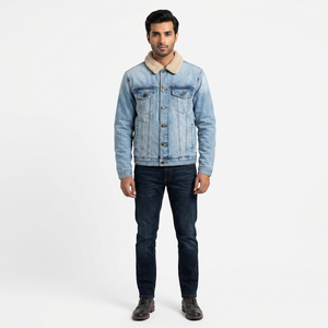 Breathable comfortable <b>Men</b> <b>Denim</b> <b>Jacket</b> high quality full sleeves casual wear light weight <b>denim</b> <b>jacket</b> for <b>men</b> with cheap rate - Product Image 1