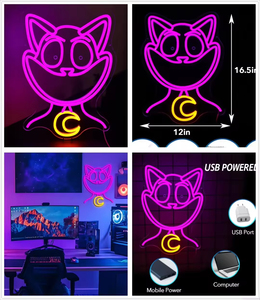 Luces LED de Neón Personalizadas con Diseño de Gato Sonriente, DC/Transformador, Decoración para el Hogar, <span class=keywords><strong>Bar</strong></span>, Fiesta, Discoteca, Crea Atmósfera - Product Image 3