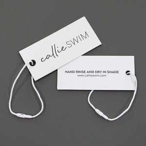 Luxury Customized <b>White</b> Hang Tag Personalized With Logo Garment Cloth T Shirt Swing Hang Tag - Product Image 4