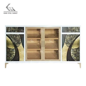 Armoire de rangement moderne en métal à quatre portes, <span class=keywords><strong>meuble</strong></span> de maison pour bureau, salon, cuisine, chambre, buffet de présentation - Product Image 1