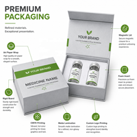Coffret Cadeau Personnalisé pour Stylo d'Injection Portable, Kit Médical, Design Rigide Magnétique, Insert en Mousse en Forme de Livre, Gaufrage Écologique Personnalisé