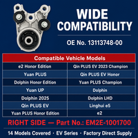 Support de montage droit du groupe motopropulseur de remplacement neuf pour BYD Dolphin Yuan PLUS Qin PLUS EV E2 OE 13113748-00