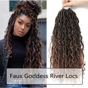 Extensiones de Cabello Trenzado de Ganchillo Color Ombre, Estilo River Loc, Ondulado Suelto, Trenzas Passion Twist para Mujeres Negras - Product Image 2