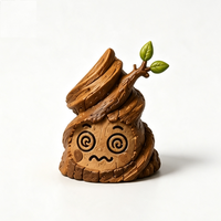Jouet d'art promotionnel personnalisable en PVC, motif grain de bois, 8 cm, pour cadeaux, éco-responsable, collectionnable
