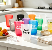 Meistverkaufte Personalisierte Wiederverwendbare Plastikbecher 9oz/12oz/16oz Blanko-Partybecher für Hochzeit Geburtstag Event Werbegeschenke