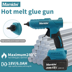 <span class=keywords><strong>Pistolet</strong></span> <span class=keywords><strong>à</strong></span> <span class=keywords><strong>colle</strong></span> électrique sans fil, avec 20 bâtons de <span class=keywords><strong>colle</strong></span>, outil de réparation DIY, buse anti-brûlure, soudage <span class=keywords><strong>à</strong></span> chaud pour <span class=keywords><strong>batterie</strong></span> 18V - Product Image 2