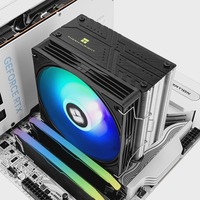Refroidisseur d'air pour processeur ASSASSIN CLASSIC-4 ARGB NOIR avec roulement fluide, 4 caloducs de 6 mm, ventilateur ARGB PWM de 120 mm, compatible avec les ordinateurs de bureau