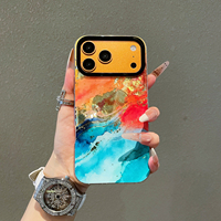 Coque de téléphone mobile de luxe IMD dégradé en stock pour iPhone 18 17 Pro Max, étui magnétique coloré pour iPhone 18 17 16 15 14