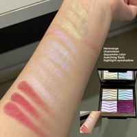 HERORANGE Palette de fards à paupières Color-Block Dream Shadow, effet caméléon nacré, micro-paillettes éblouissantes, illuminateur pour les yeux