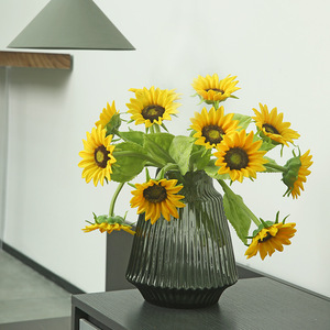Flor Artificial de Girasol Amarillo de Alta Calidad, Realista, de PU, con Tacto Real, de un Solo Tallo, de 30 cm, para Decoración de Bodas - Product Image 4