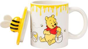 แก้วเซรามิกลายหมีน้อยขนาด18ออนซ์พร้อมฝา3D สลักรูปผึ้งฉากกินน้ำผึ้ง - Product Image 6