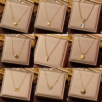 Kalung Berlapis Rantai Ular Bentuk Hati dari Baja Anti Karat Berkilau Lapis Emas 18k, Laris Manis untuk Pemakaian Sehari-hari