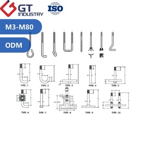 Pernos de Anclaje para Concreto Tipo L, J y U, Galvanizados en Caliente, Grado F1554, Grados 36, 55, 105, ASTM <span class=keywords><strong>A36</strong></span>, M38, M56, de 12 Pulgadas, con Tuercas y Arandelas - Product Image 6