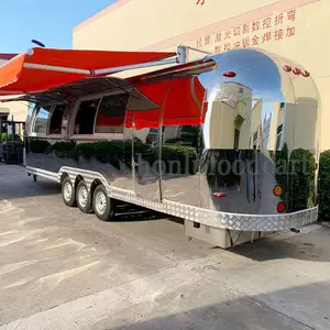 Nhà Máy Giá Phổ Biến Đường Phố Phục Vụ Trailer Di Động Thực Phẩm Xe Tải Airstream Thực Phẩm Giỏ Để Bán