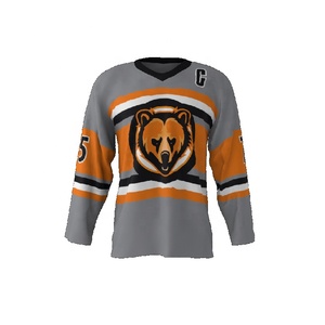 Maillot de hockey sur glace personnalisé par sublimation, uniforme de hockey professionnel, maillot de hockey respirant et athlétique - Product Image 3