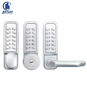 Yüksek güvenlik paslanmaz çelik anahtarsız şifre kombinasyonu mekanik kod kapı kolu kilit Push Button dijital kilit