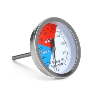 Thermomètres analogiques de four bimétal en acier inoxydable de 2 pouces pour barbecue - Product Image 1