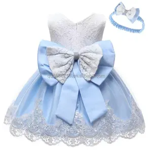 Girl Dress Princess Skirt 2023 New Satin Lace Patchwork Color Dress Children Summer Short Ball Gown OEM Chiffon Floral Printed