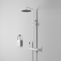 Système de douche pluie mural en laiton certifié WaterMark, finition bronze, avec pommeau de douche en céramique et jet combiné pour hôtel