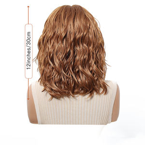 Peluca <span class=keywords><strong>de</strong></span> encaje frontal <span class=keywords><strong>con</strong></span> foto real HD, suave, resistente al calor, fibra futura, corto, ondulado, amarillo, naranja, forma <span class=keywords><strong>de</strong></span> T, <span class=keywords><strong>diadema</strong></span> <span class=keywords><strong>de</strong></span> encaje, estilo gorro cerrado - Product Image 6